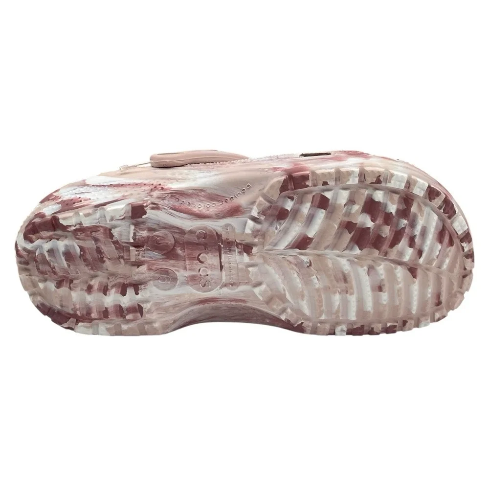 Crocs Youth Girls Marbled Classic Watercolor Clogs Size J6 Slip-on Water Sandal